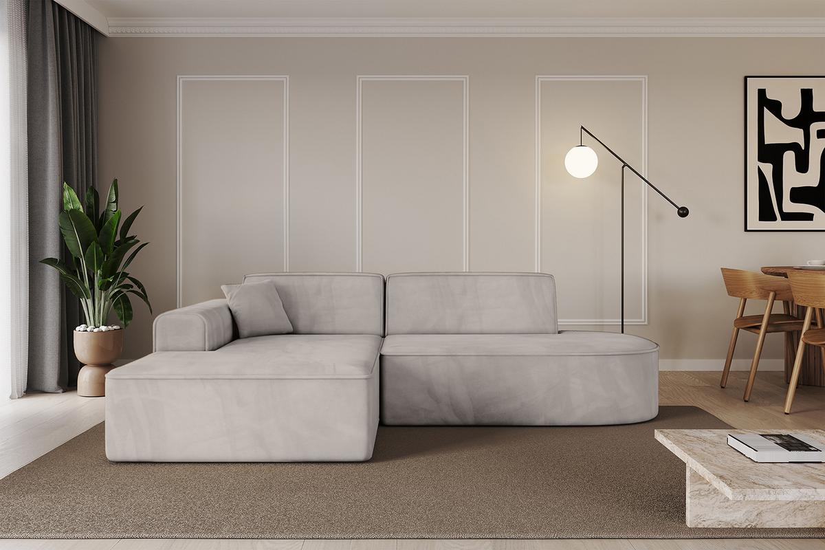 ECKSOFA Ottomane Links IREA-L1-v3 - 234x171x79 cm Hellbraun - Hellbraun, Holzwerkstoff/Textil (234/171cm) - ALTDECOR