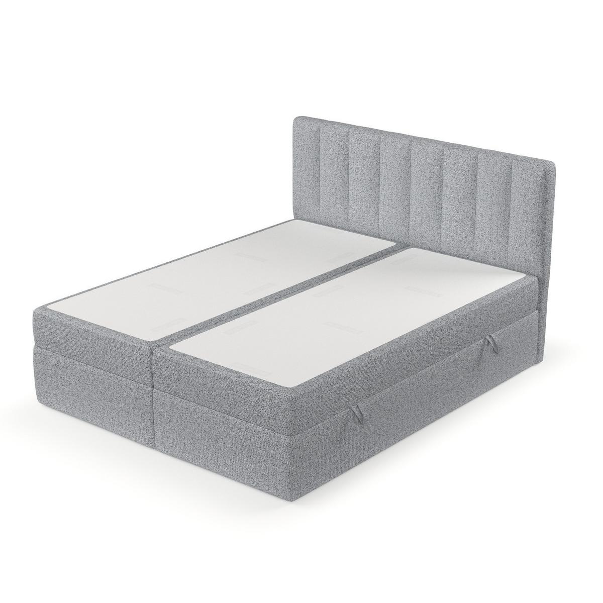 BOXBETT Bari 140/200 cm Grau im Riva Stoff - Grau, Holz/Holzwerkstoff (140/200cm) - AltaBeds