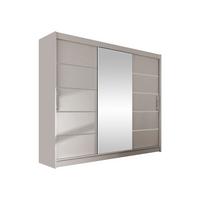 KLEIDERSCHRANK Aston VI - Kaschmir/Silberfarben, Holzwerkstoff/Kunststoff (250/215/58cm) - MIRJAN24