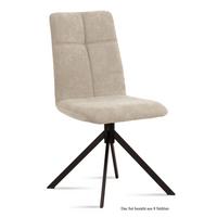 ESSZIMMERSTUHL (8er-Set) Drona 47x92x60 Schwarz/Natur - Schwarz/Naturfarben, Kunststoff (60/92/47cm) - 58aufmkessel