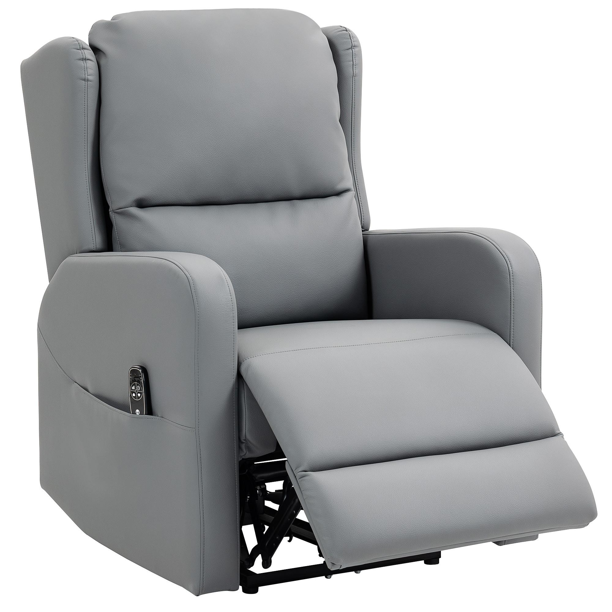 MASSAGESESSEL Elektrisch mit 3D Knetmassage Grau - Grau, Textil (77/107/89cm) - HOMCOM