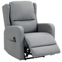 MASSAGESESSEL Elektrisch mit 3D Knetmassage Grau - Grau, Textil (77/107/89cm) - HOMCOM