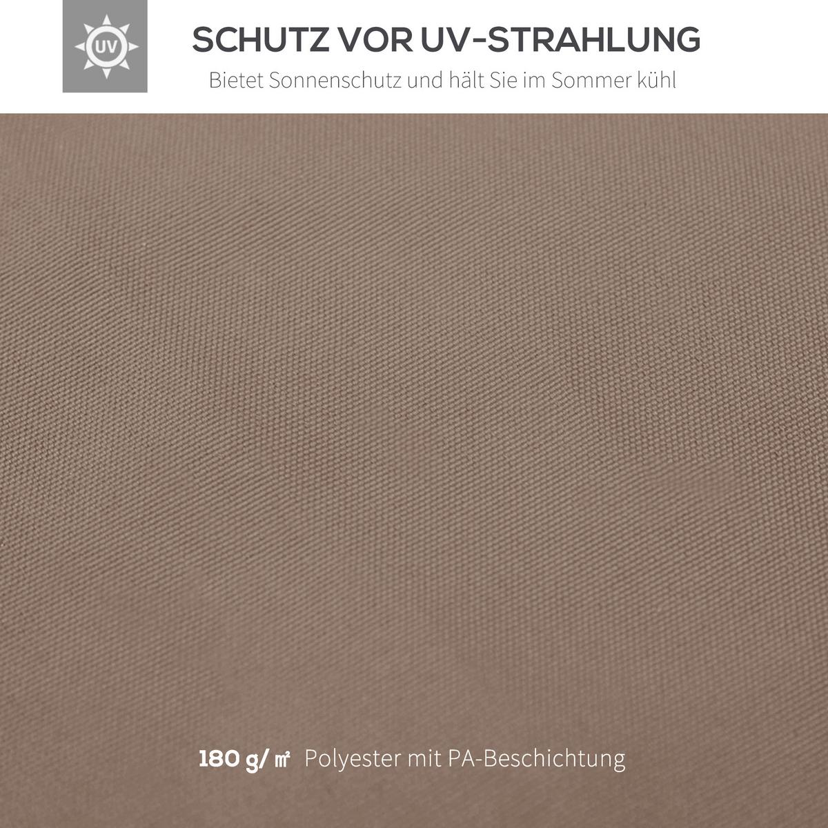 PAVILLONDACH, Polyester, Kaffee - Braun, Kunststoff (300/18/300cm) - Outsunny