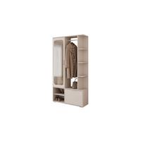GARDEROBE NOLA 100/33,1/188,5 cm Kaschmir mit Spiegel und Schuhschrank - Kaschmir, Holzwerkstoff/Metall (100/188.5/33.1cm) - Lookway