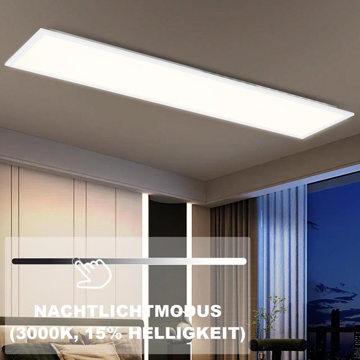 LED-DECKENLEUCHTE Lucido 119.5/29.5/5.6cm - Weiß, Metall (29.5/119.5/5.6cm) - Nettlife