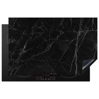 HERDABDECKPLATTE Schwarz - Marmor Induktionsmatte 81x52 cm - Schwarz, Kunststoff (81/52/0.2cm) - MuchoWow