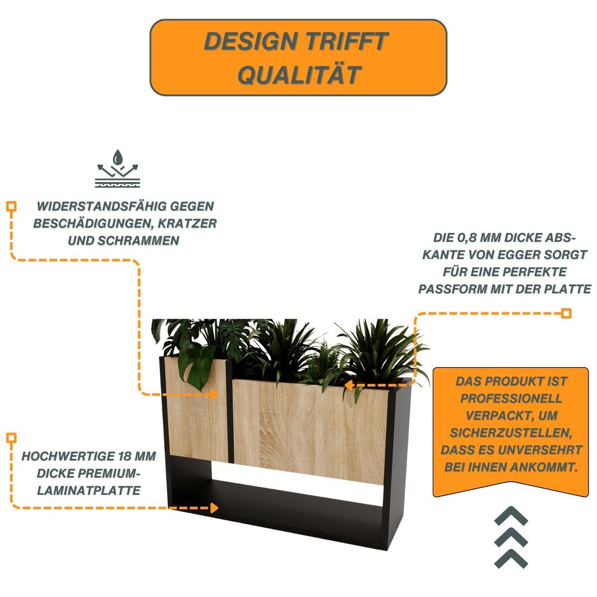 BLUMENKASTEN - Sonoma Eiche, Holzwerkstoff (22.6/45/64.5cm) - RAUMHIRSCH FURNITURE