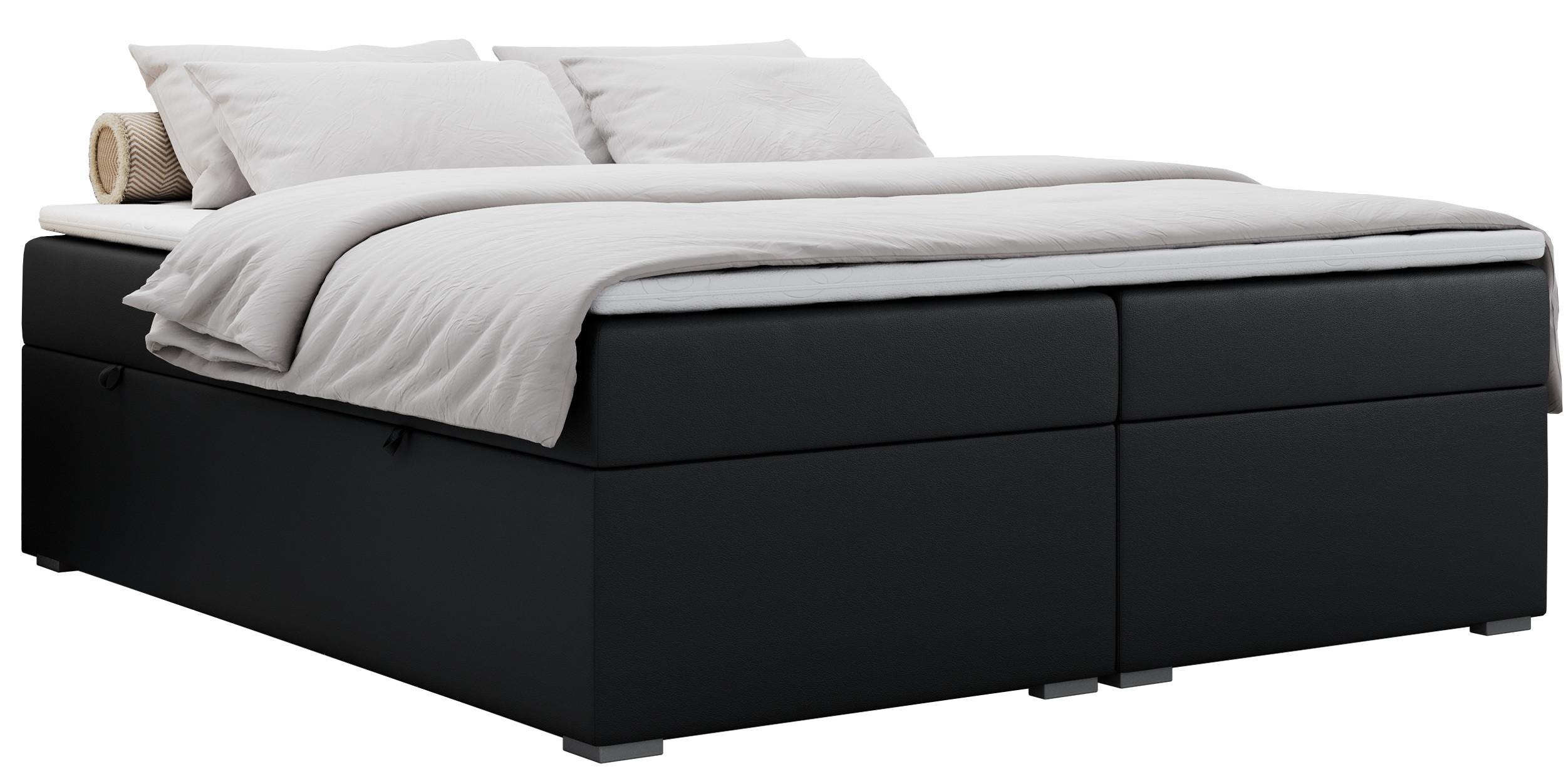 BOXBETT BESS 140/200 Schwarz Kunstleder - H3 - Schwarz, Holz/Textil (140/200cm) - MKS