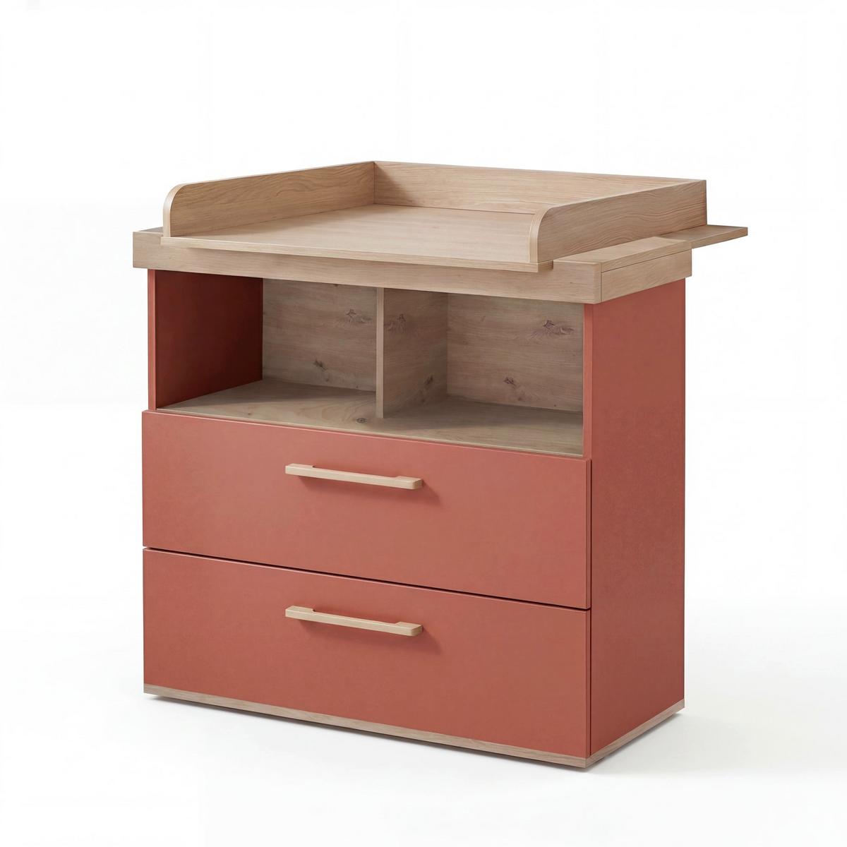 BABYZIMMER-SET Jimmy 2-teilig - Eichefarben/Mauve, Holz/Holzwerkstoff (143/103/77cm) - Roba
