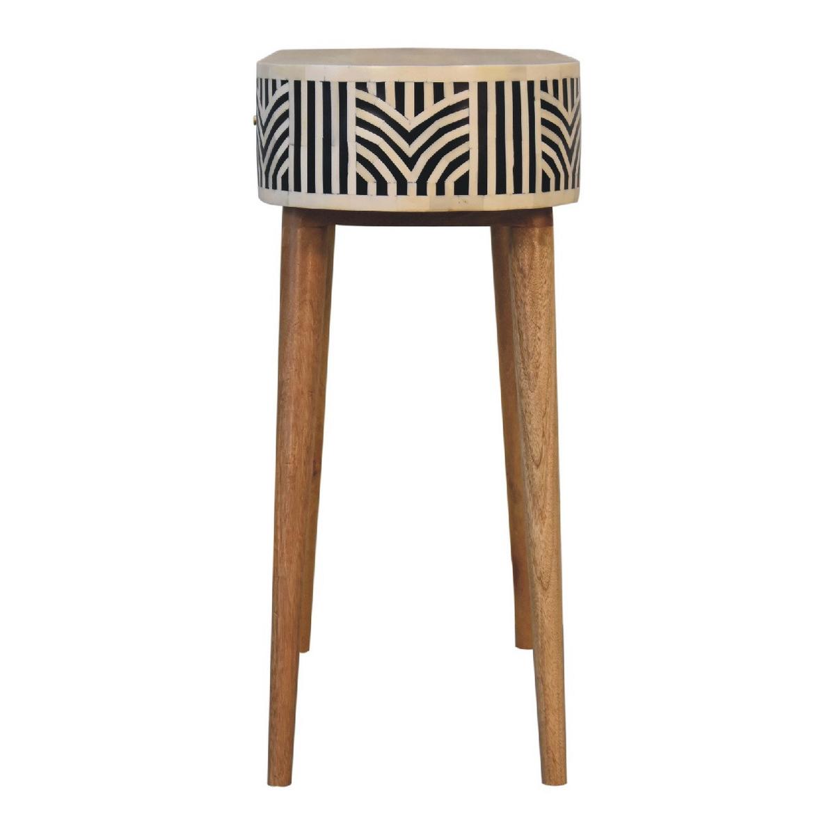 KONSOLENTISCH Edessa, 1 Schublade, Nordische Beine, Wchwarz und Weiß, Eichenholzoptik - Eichefarben/Messingfarben, Holz/Metall (35/90/78cm) - Artisan Furniture