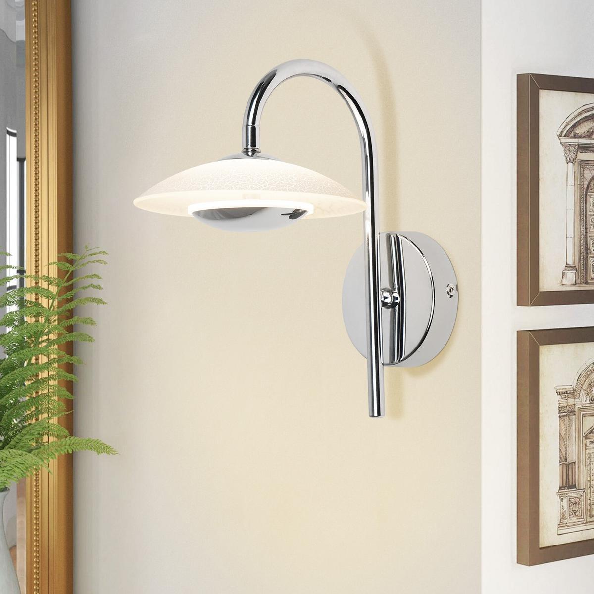LED-WANDLEUCHTE Flashing 23.6/16/25.2 cm - Silberfarben, Metall (16/25.2/23.6cm) - ZMH