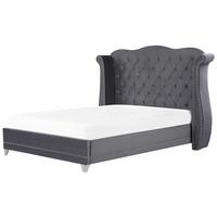 POLSTERBETT 180/200cm Grau Ayette - Grau, Textil (180/200cm) - Beliani
