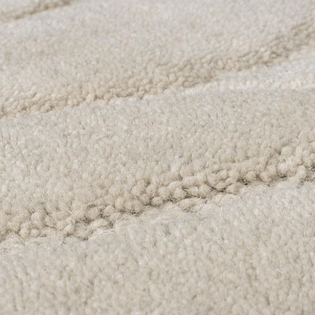 WOLLTEPPICH LEVEN, abstrakt, Beige, Ø 160 cm - Beige, Textil (160/160cm) - KADIMA DESIGN