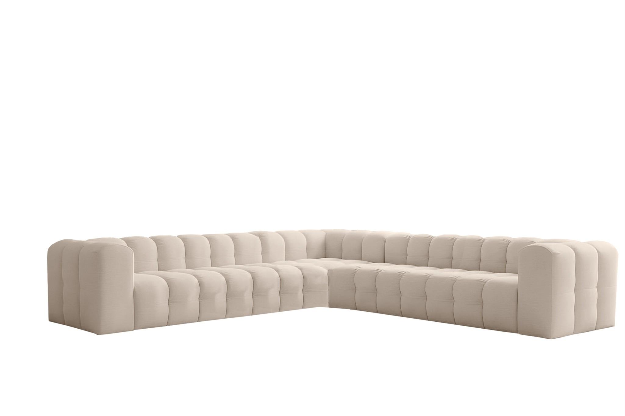 ECKSOFA Solvie Xl In Tiffani - Beige, Holzwerkstoff/Textil (330/330cm) - Fun Möbel