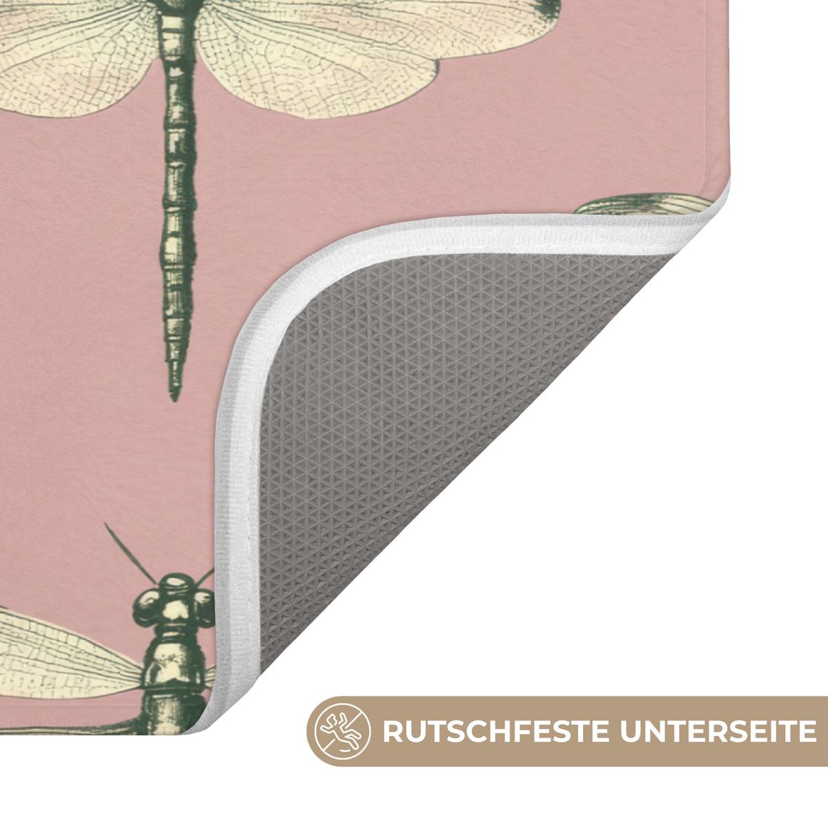 BADEMATTE Lillibells - Muster - Rosa 90x60 cm - Rosa, Textil (90/60cm) - OnlyWow