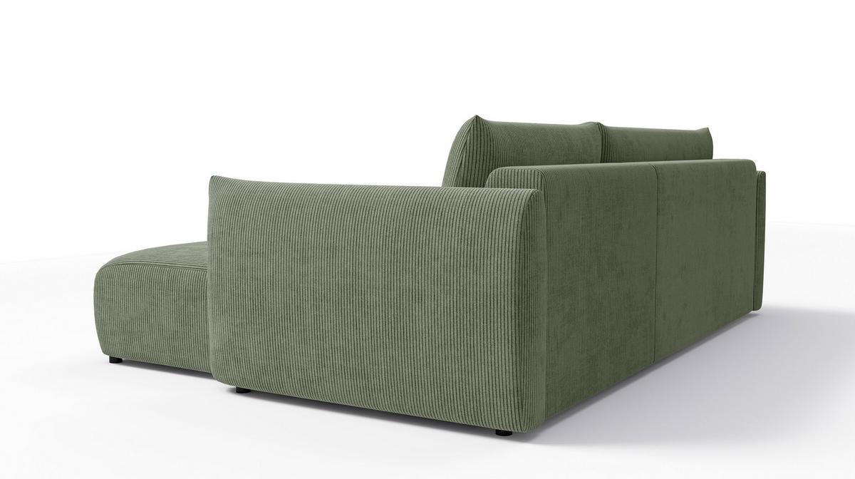 ECKSOFA TAUER 3-Sitzer links, mint - Schwarz/Grün, Holz/Textil (248/173cm) - Wozimo