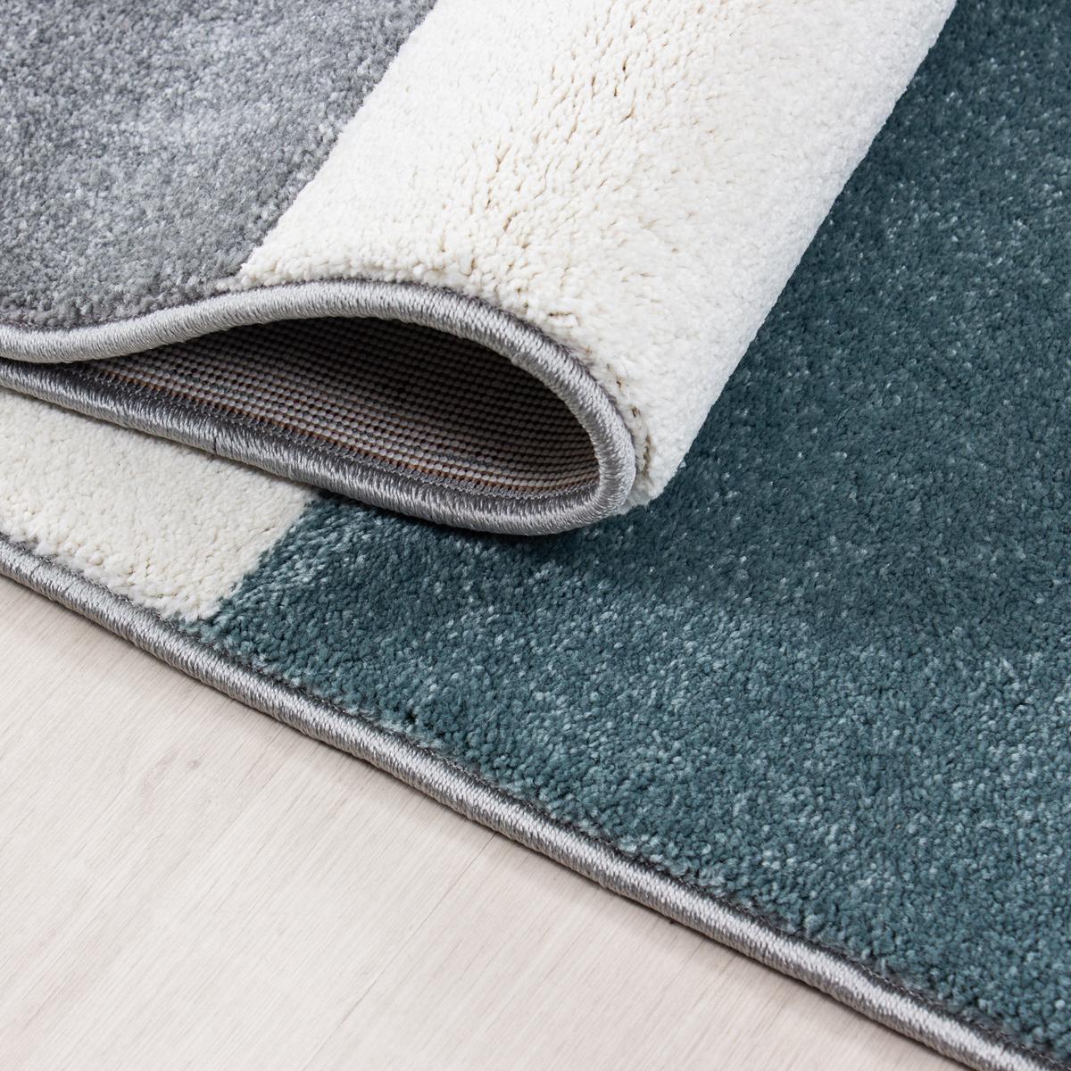 KURZFLORTEPPICH LATEMAR, kariert, Blau, 200 x 290 cm - Blau, Textil (290/200cm) - KADIMA DESIGN