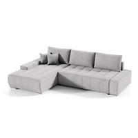 ECKSOFA Jonas 4 Sitzplätze Hellgrau - Grau, Holzwerkstoff (265/185cm) - Petits-meubles