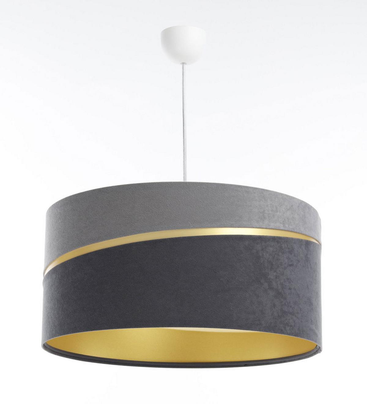 HÄNGELEUCHTE Grau 40/20 cm - Goldfarben/Grau, Kunststoff (40/0.4/20cm) - ONZENO