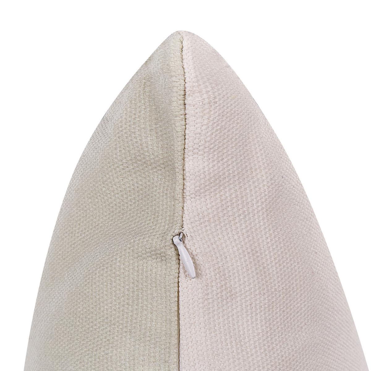 DEKOKISSEN 2er-Set Taupe 45/45 cm Quercus - Graubraun, Textil (45/45cm) - Beliani