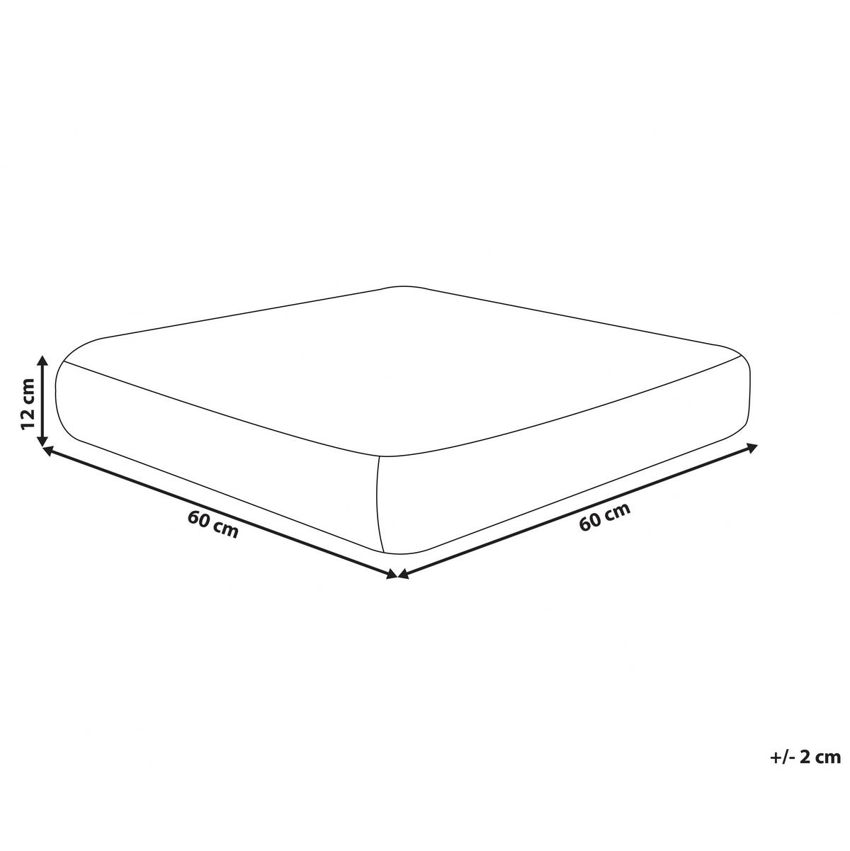 POUF Birch 60/60/12 cm - Grün, Naturmaterialien (60/12/60cm) - Beliani