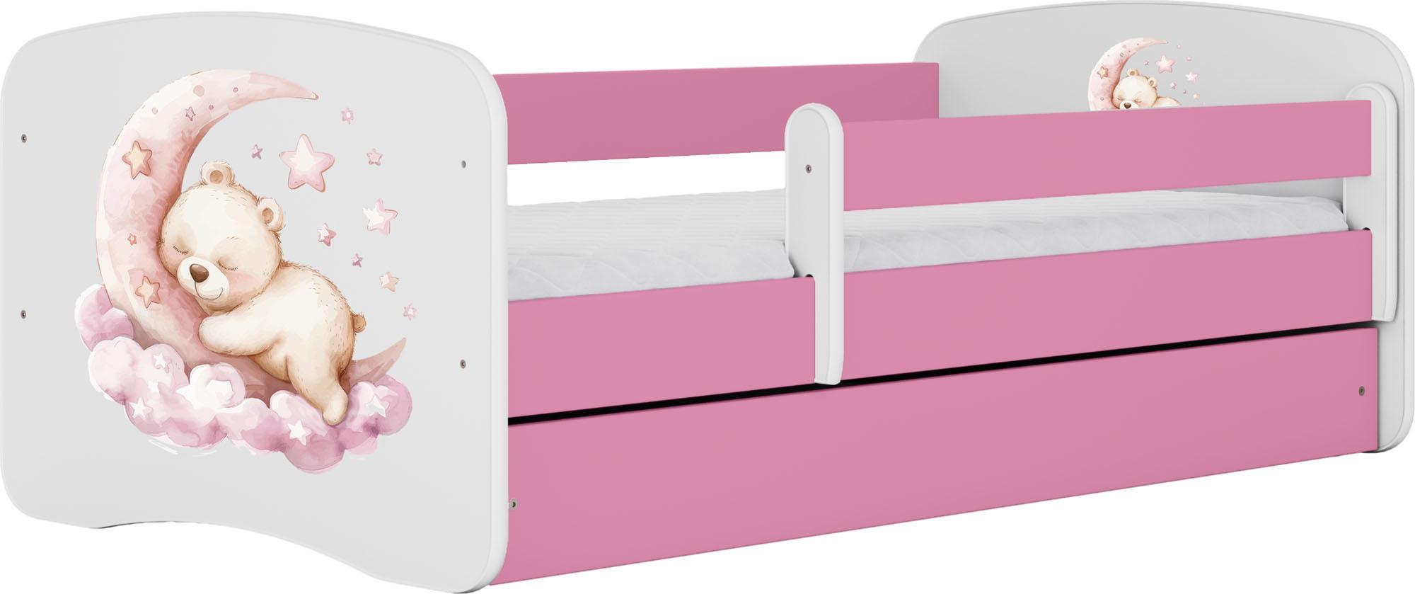 KINDERBETT Emily mit Schublade und Matratze, Rosa 80x180 cm - Roségold, Holzwerkstoff (180/80cm) - WFL GROUP