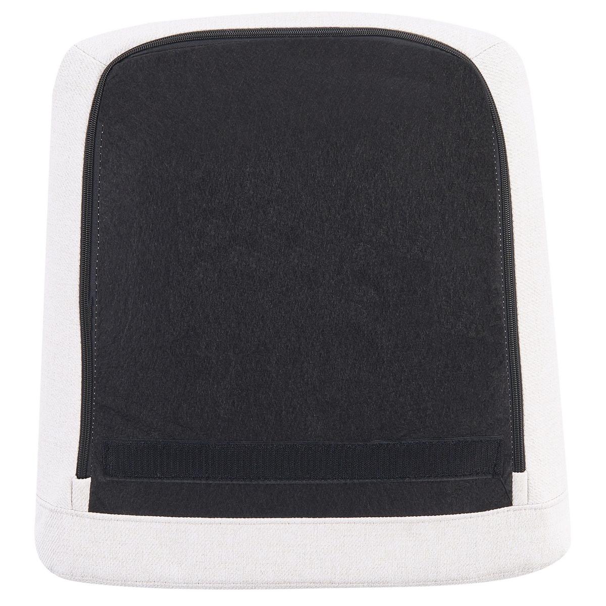 DREHSESSEL Cremeweiß Vigge - Weiß, Textil (70/96/78cm) - Beliani