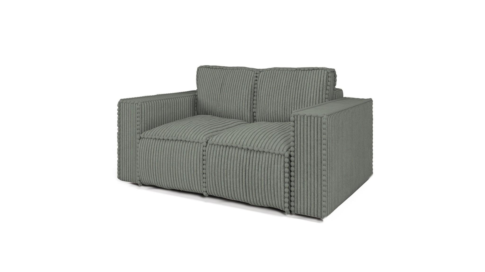 SOFA 2-sitzer Vajana - Grün, Holzwerkstoff/Textil (150/86/102cm) - Fun Möbel