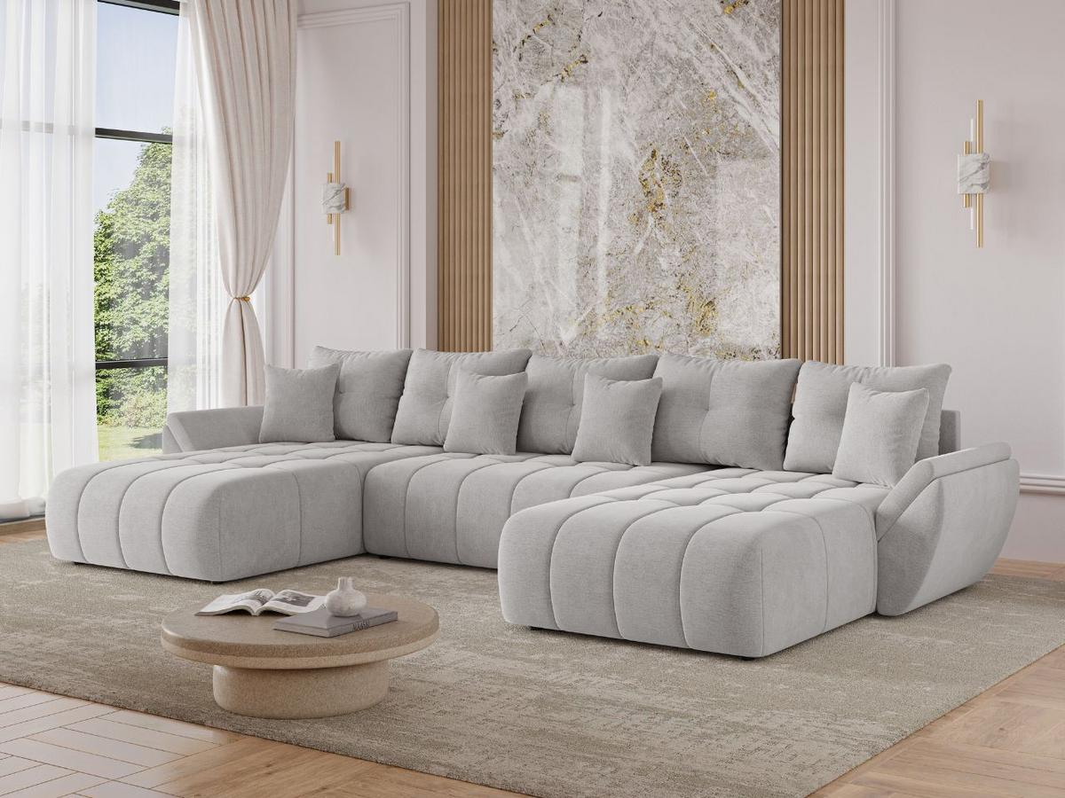 ECKSOFA Decor U Grau - Grau, Holz/Textil (381/192cm) - Graingold