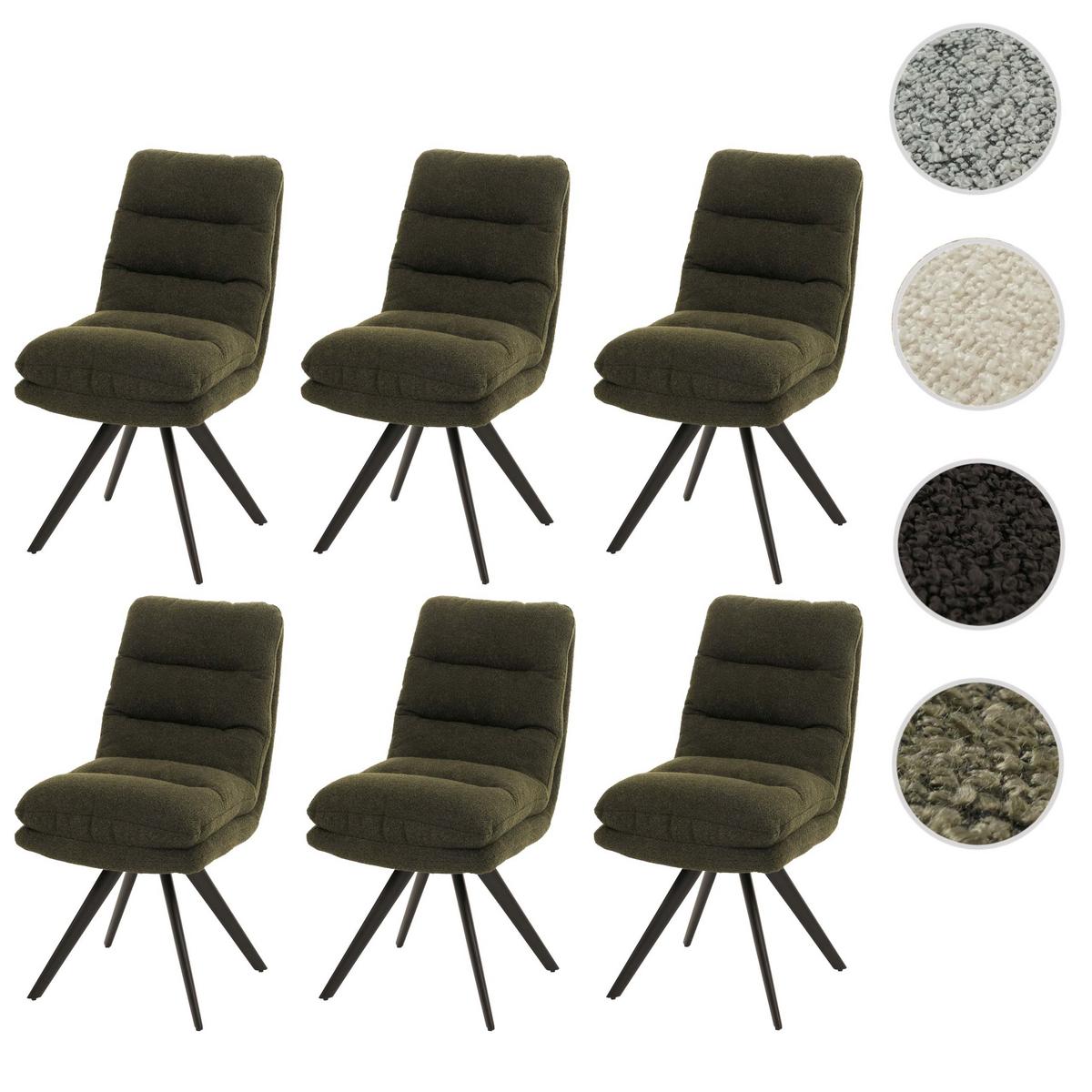 ESSZIMMERSTUHL Grün 6er-Set - Grün, Textil (48/92/68cm) - MCW