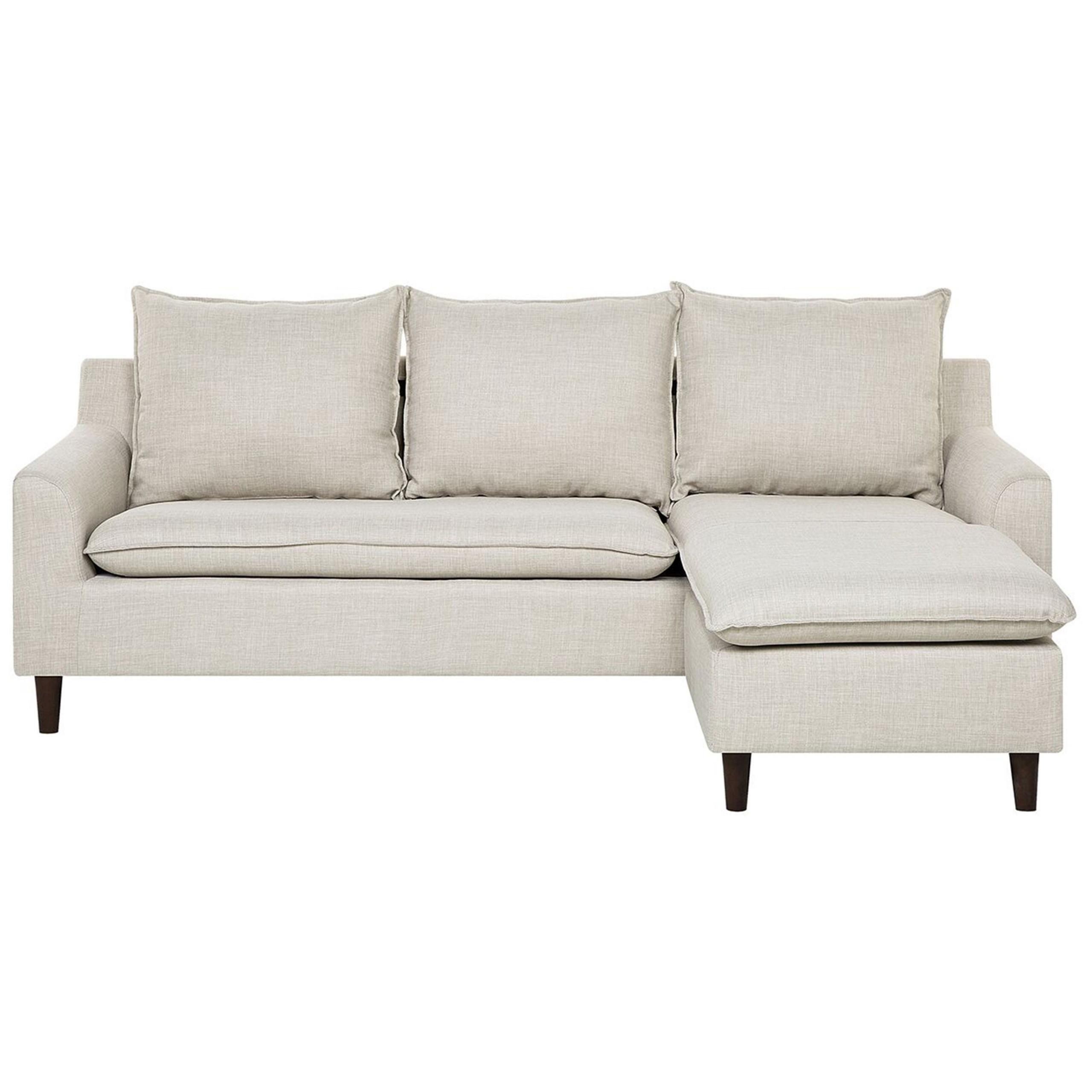 ECKSOFA Polsterbezug Beige Elvenes - Beige, Textil (206/140cm) - Beliani