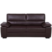 3-SITZER-SOFA Kunstleder Braun Vogar - Dunkelbraun, Kunststoff/Textil (195/90/74cm) - Beliani