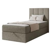 BOXBETT Rebos Single Boucle - H3 - Hellbraun, Holz/Textil (80/200cm) - MIRJAN24