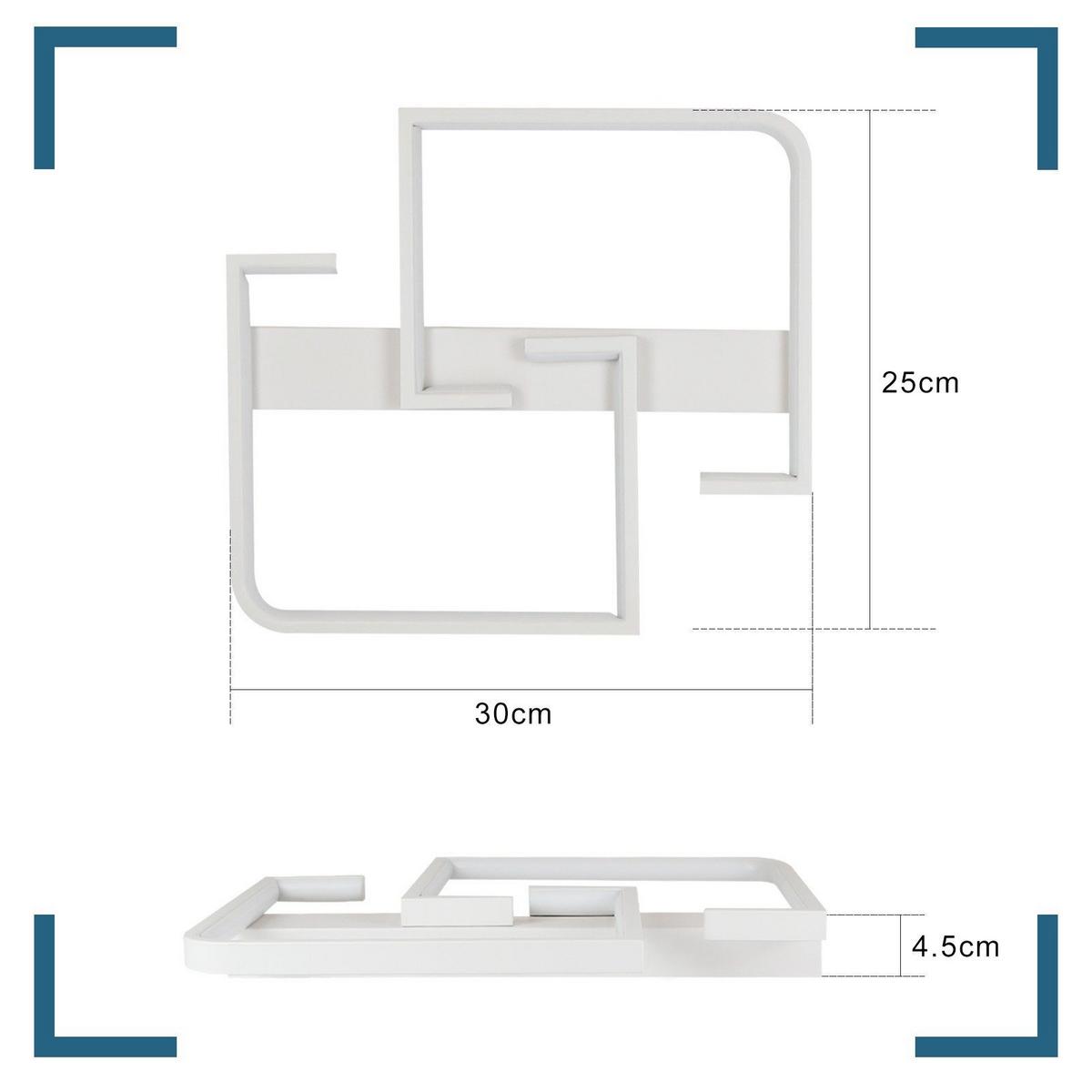 LED-DECKENLEUCHTE Amalfrieda 30/25/5 cm - Weiß, Metall (30/25/5cm) - Nettlife