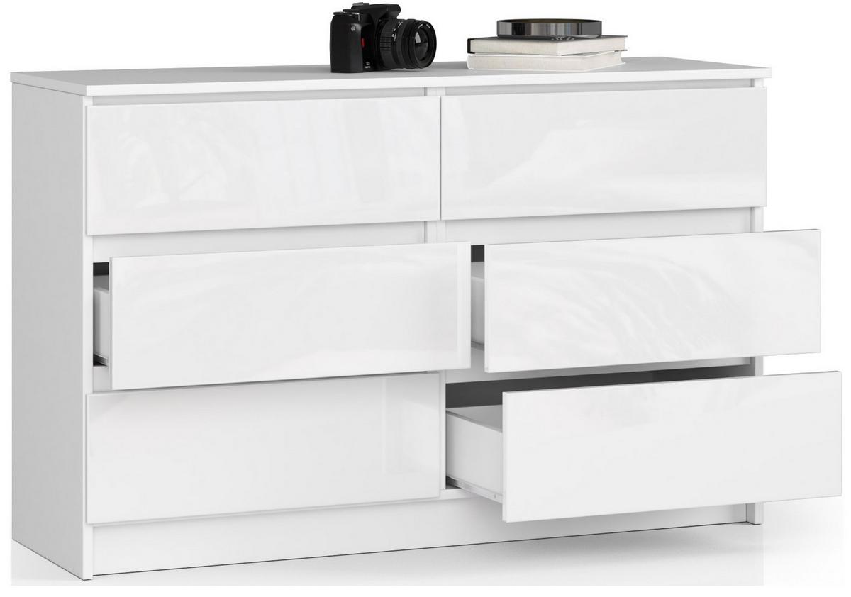 KOMMODE Weiß, Weiß Glanz 77/120/40 - Weiß, Holzwerkstoff (120/77/40cm) - RAUMHIRSCH FURNITURE