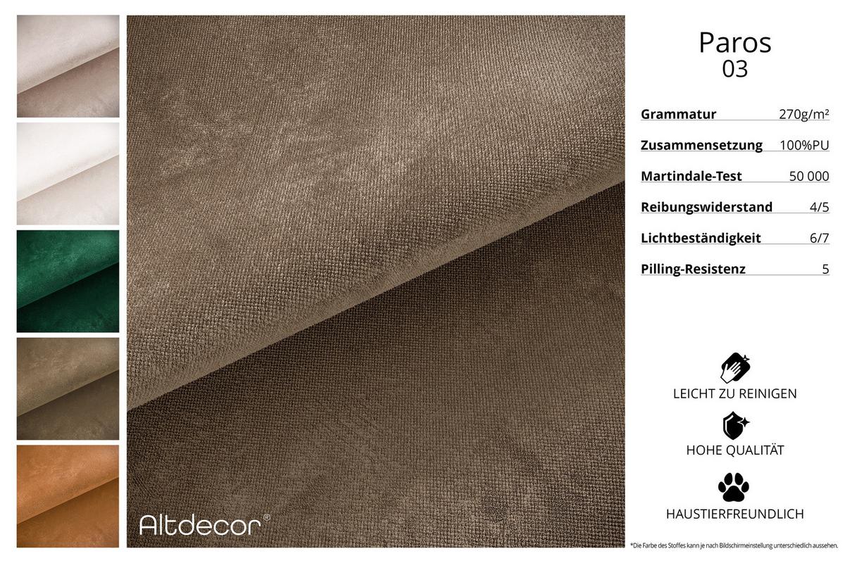 ECKSOFA mit Schlaffunktion und Bettkasten KLEEA-L - 247x143x83 cm Braun Velours - Schwarz/Braun, Holzwerkstoff/Kunststoff (247/143cm) - ALTDECOR