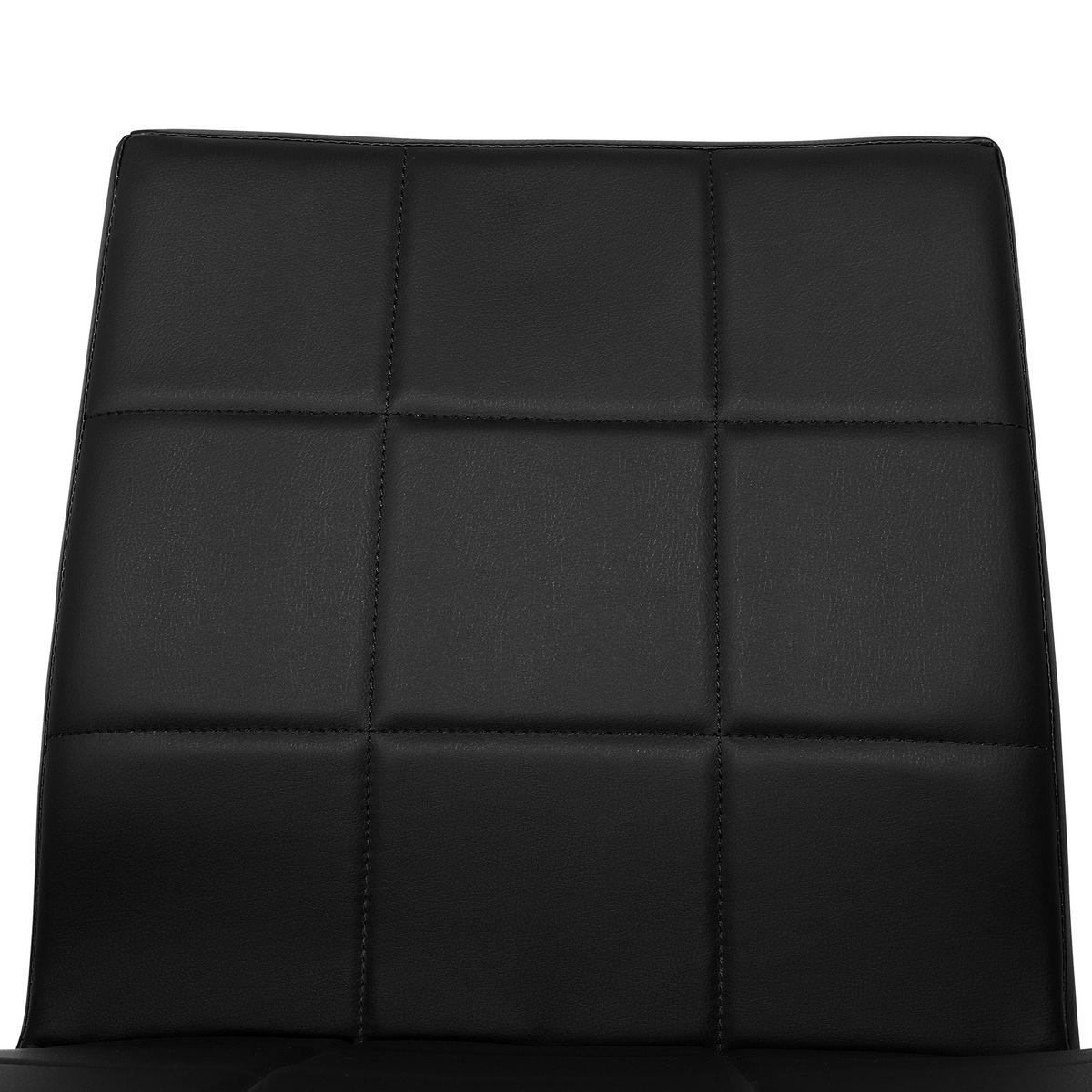 ESSZIMMERSTUHL 2er-Set Kunstleder Schwarz Kiron - Schwarz, Textil/Metall (50/84/54cm) - Beliani