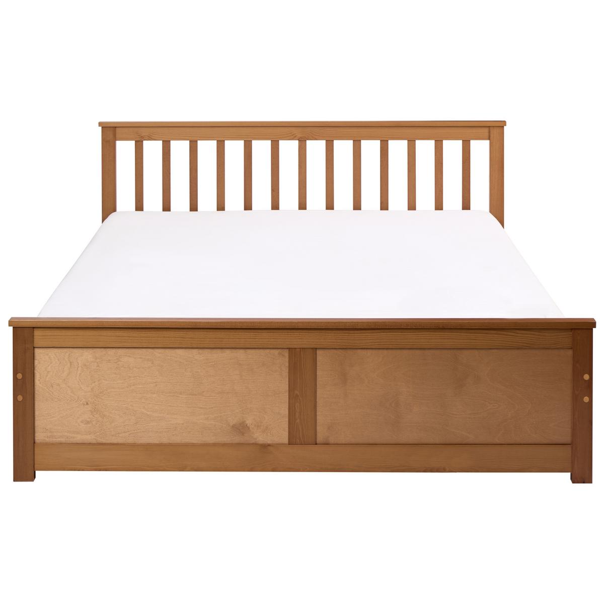 BETT mit Lattenrost 160/200 cm Kiefernholz Braun Olendon - Braun, Holz (160/200cm) - Beliani