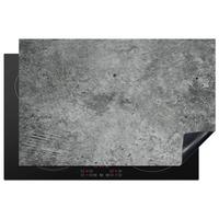 HERDABDECKPLATTE Beton - Schiefer - Grau -Betonstruktur Induktionsmatte 81x52 cm - Grau, Kunststoff (81/52/0.2cm) - MuchoWow
