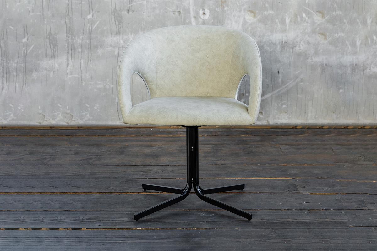 DREHSTUHL WICOS Beige Kunstleder Drehbar (180°) - Beige, Leder (50/80/59cm) - KAWOLA