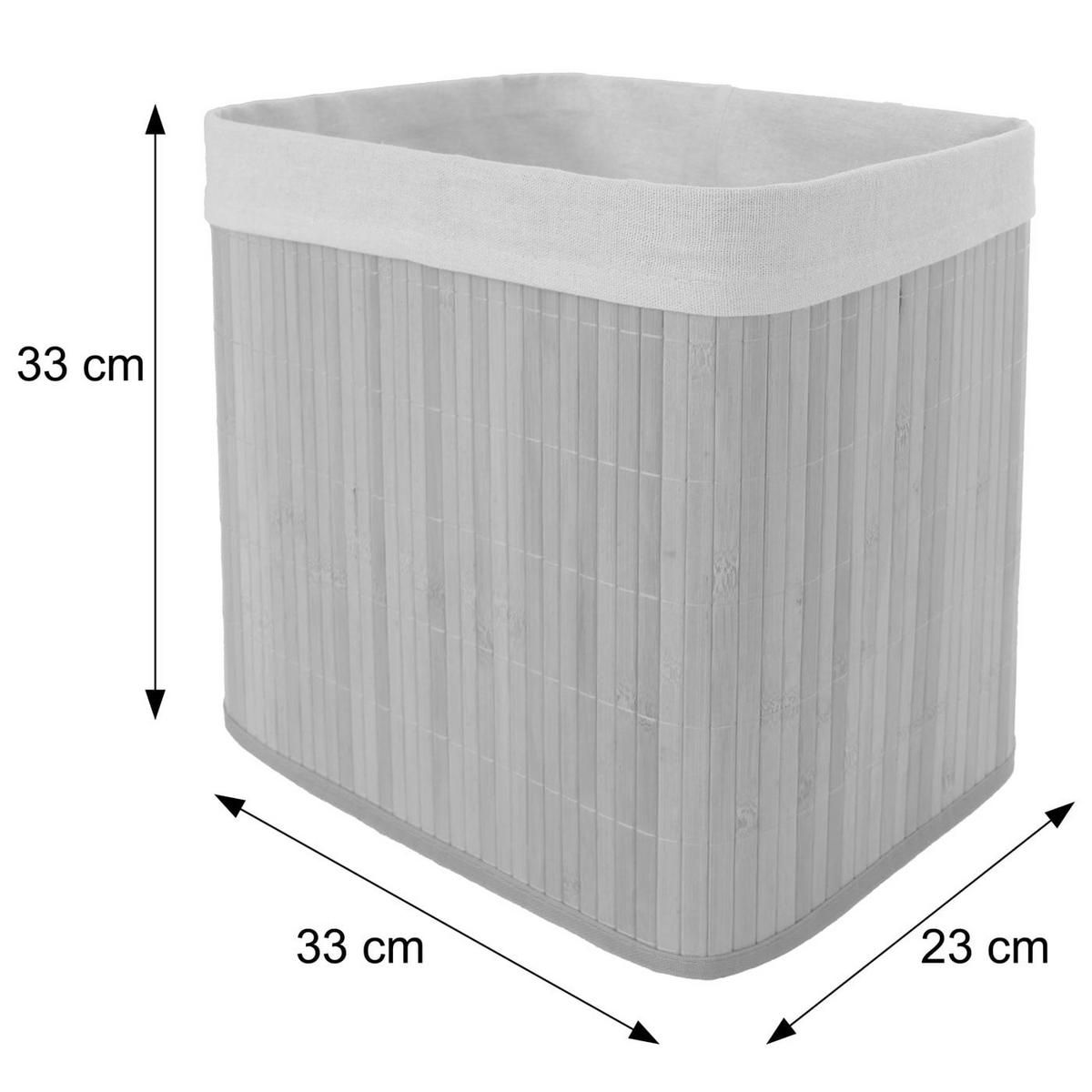 AUFBEWAHRUNGSKORB Braun, Cremeweiß 2er-Set - Creme/Braun, Holz (33/23cm) - MCW