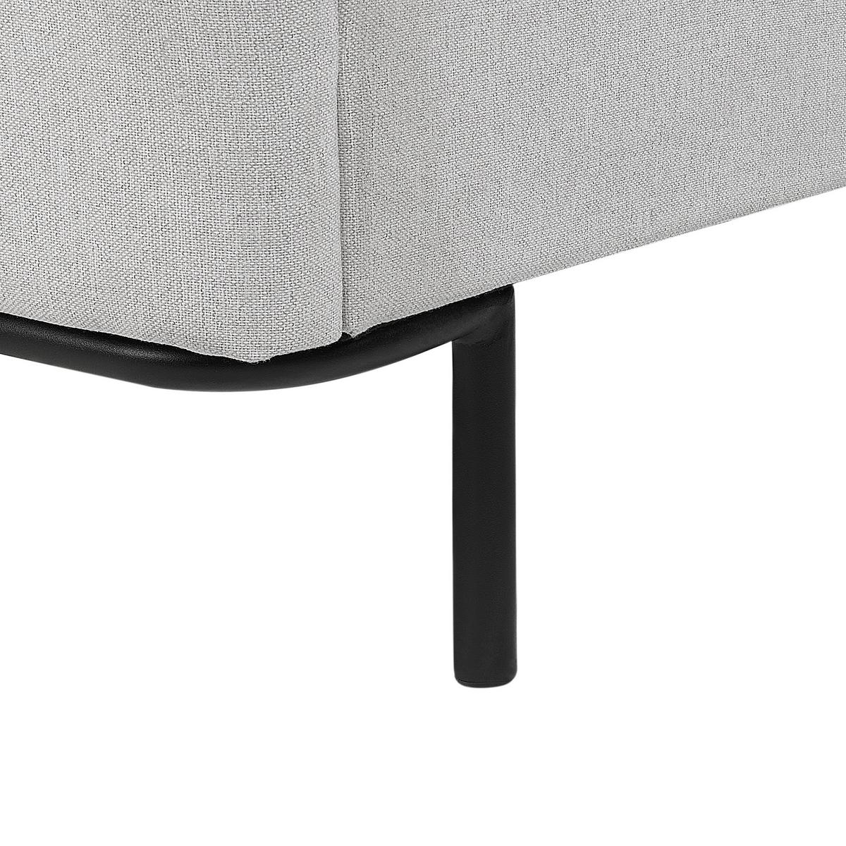 BETT mit Lattenrost 160/200 cm Stoff Hellgrau Corio - Hellgrau, Textil (160/200cm) - Beliani