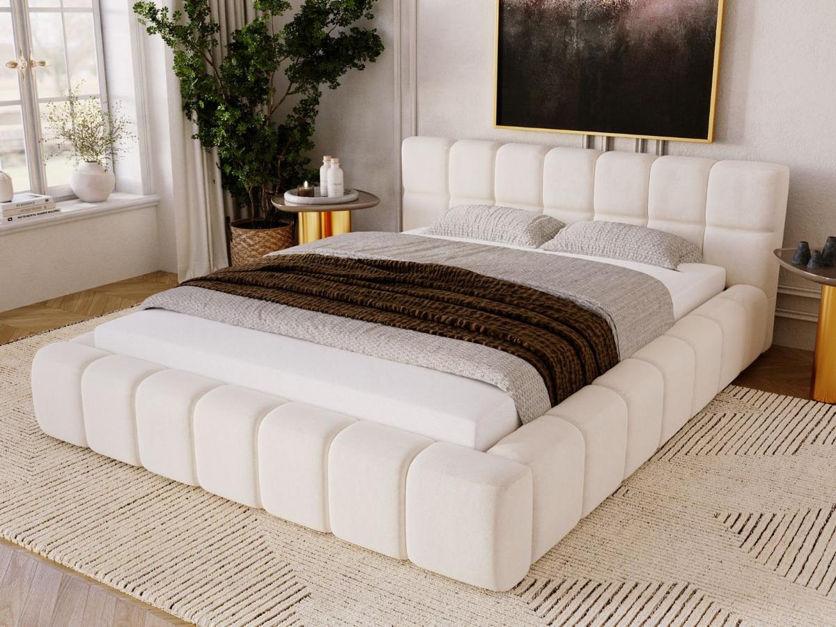 POLSTERBETT Alicante 140x200 Beige - Beige, Textil (140/200cm) - Graingold
