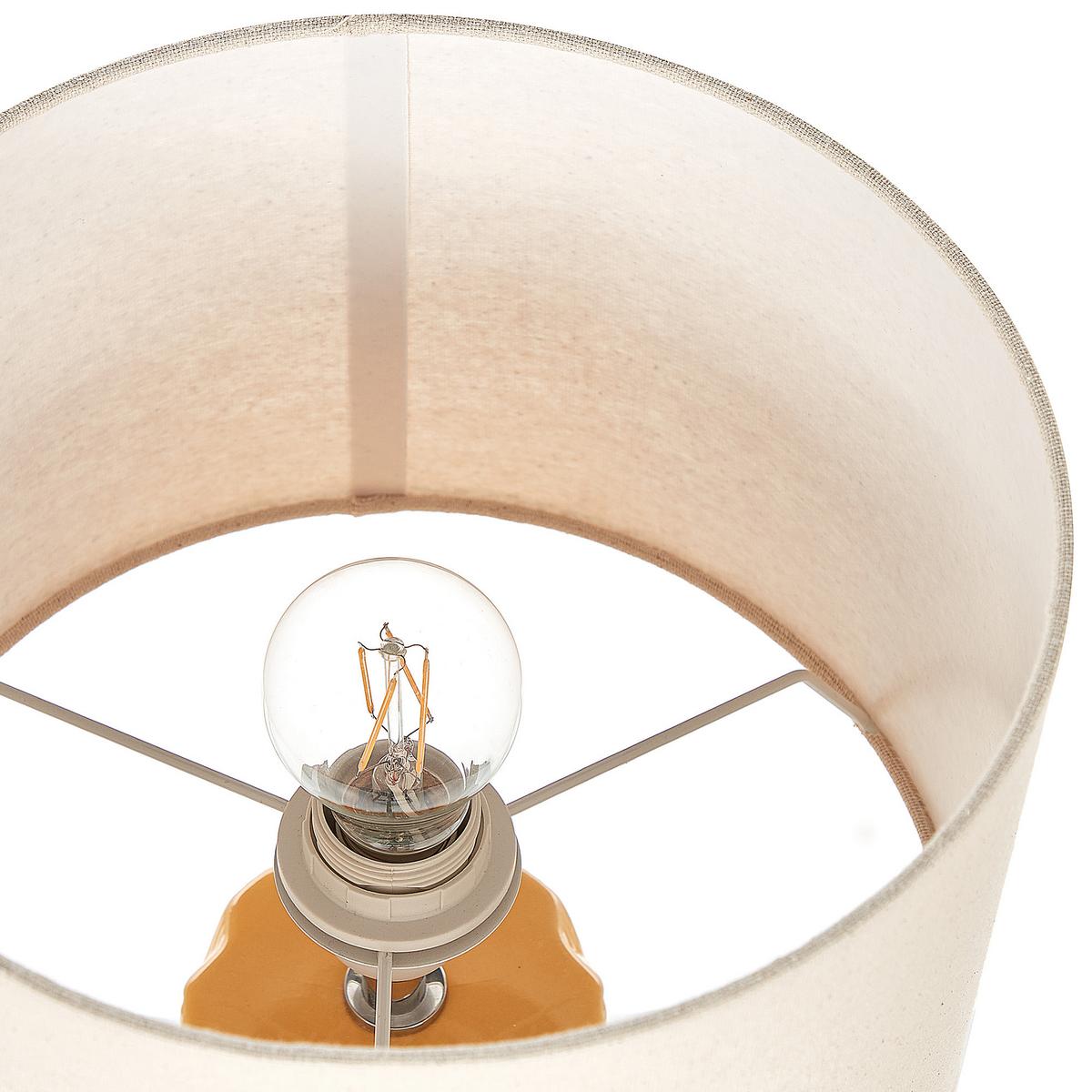 TISCHLAMPE Balonne 28/28/49 cm - Gelb, Keramik (28/28/49cm) - Beliani