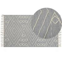 KURZFLOR-TEPPICH Khenifra 150/80 cm - Grau, Textil (80/150cm) - Beliani