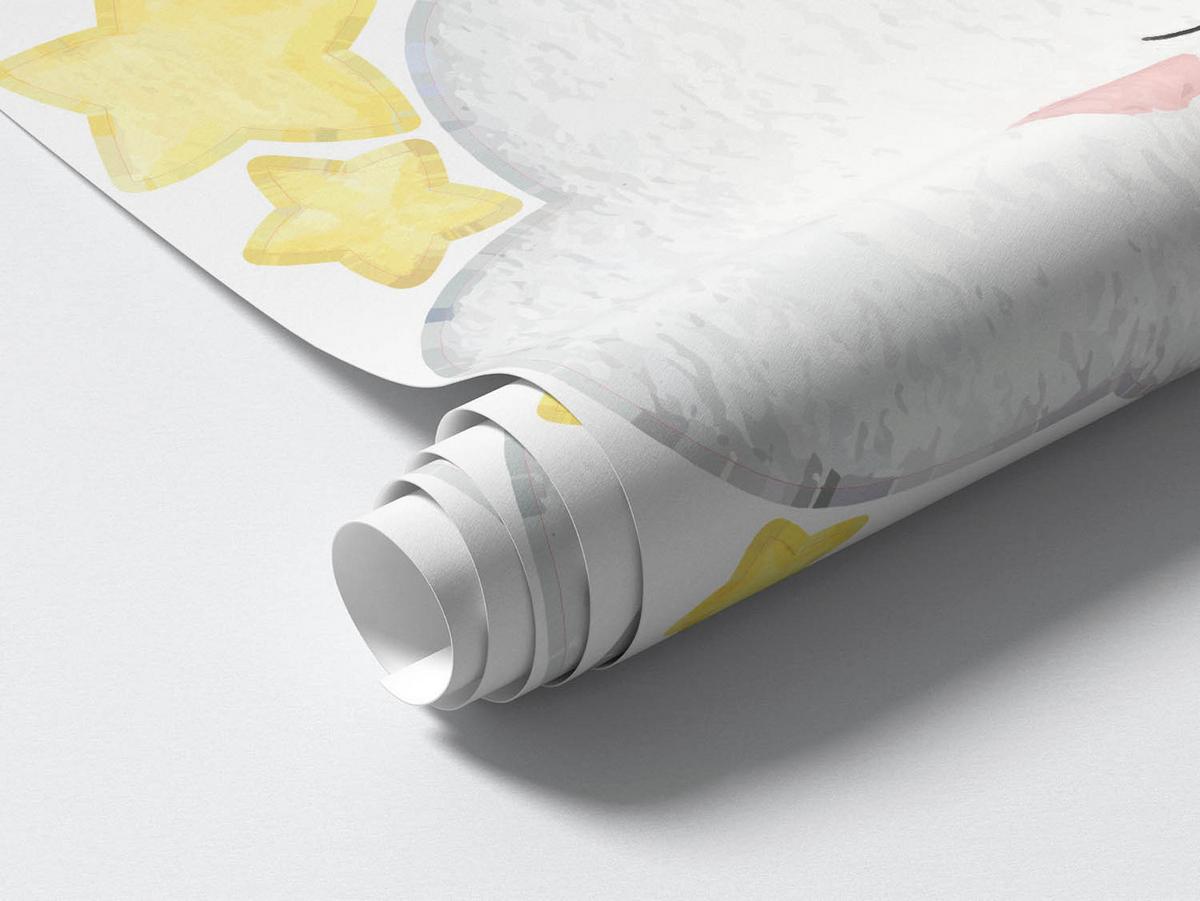 WANDAUFKLEBER 100x182cm - Nachthimmel - Multicolor, Kunststoff (100/182/0.1cm) - Wallfluent