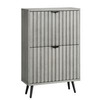 SCHUHKIPPER Grau 60/24/94 cm - Grau, Holzwerkstoff (24/94/60cm) - Urban Meuble