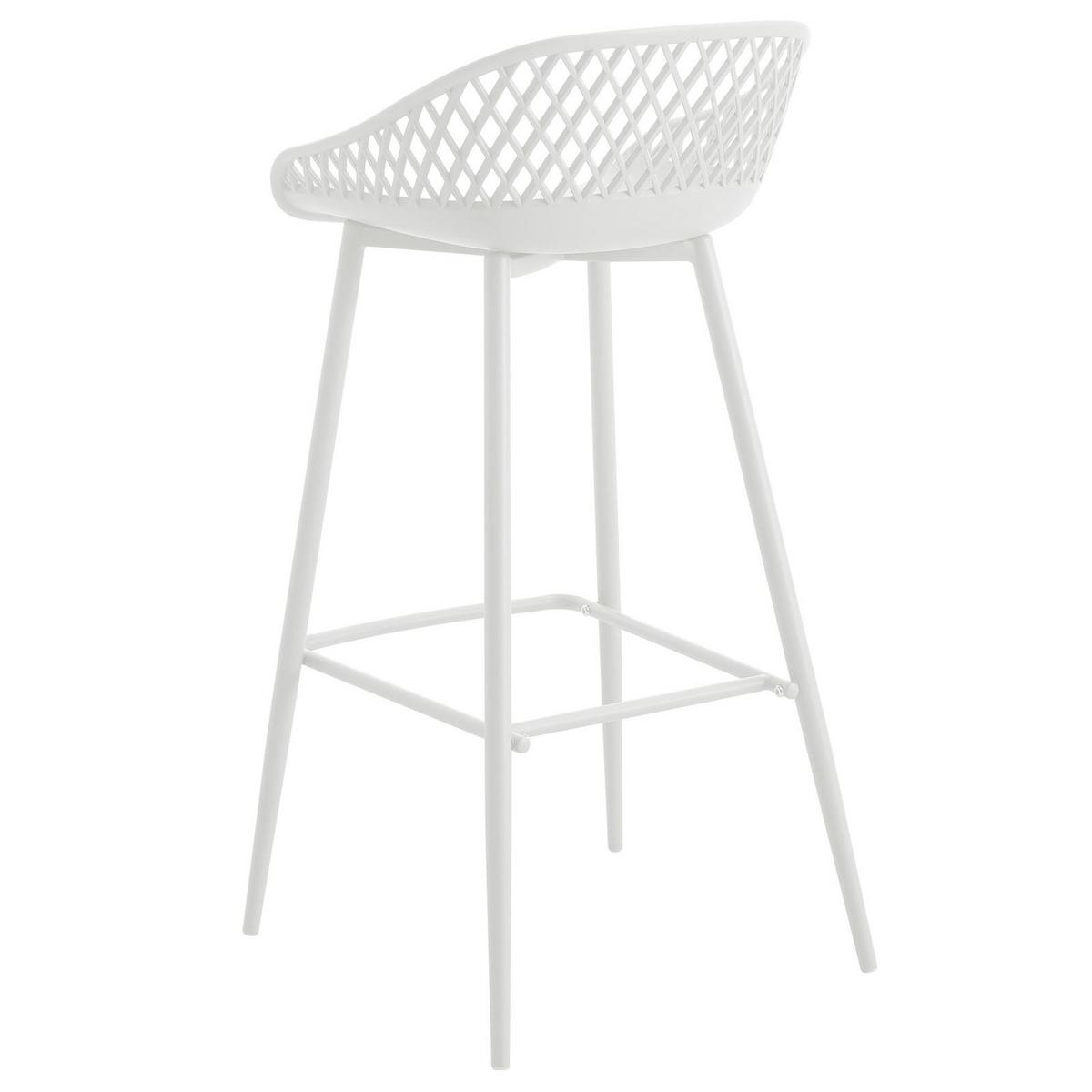 BARHOCKER IREK 2er-Set weiß/weiß - Weiß, Textil (47/99/49cm) - IDIMEX