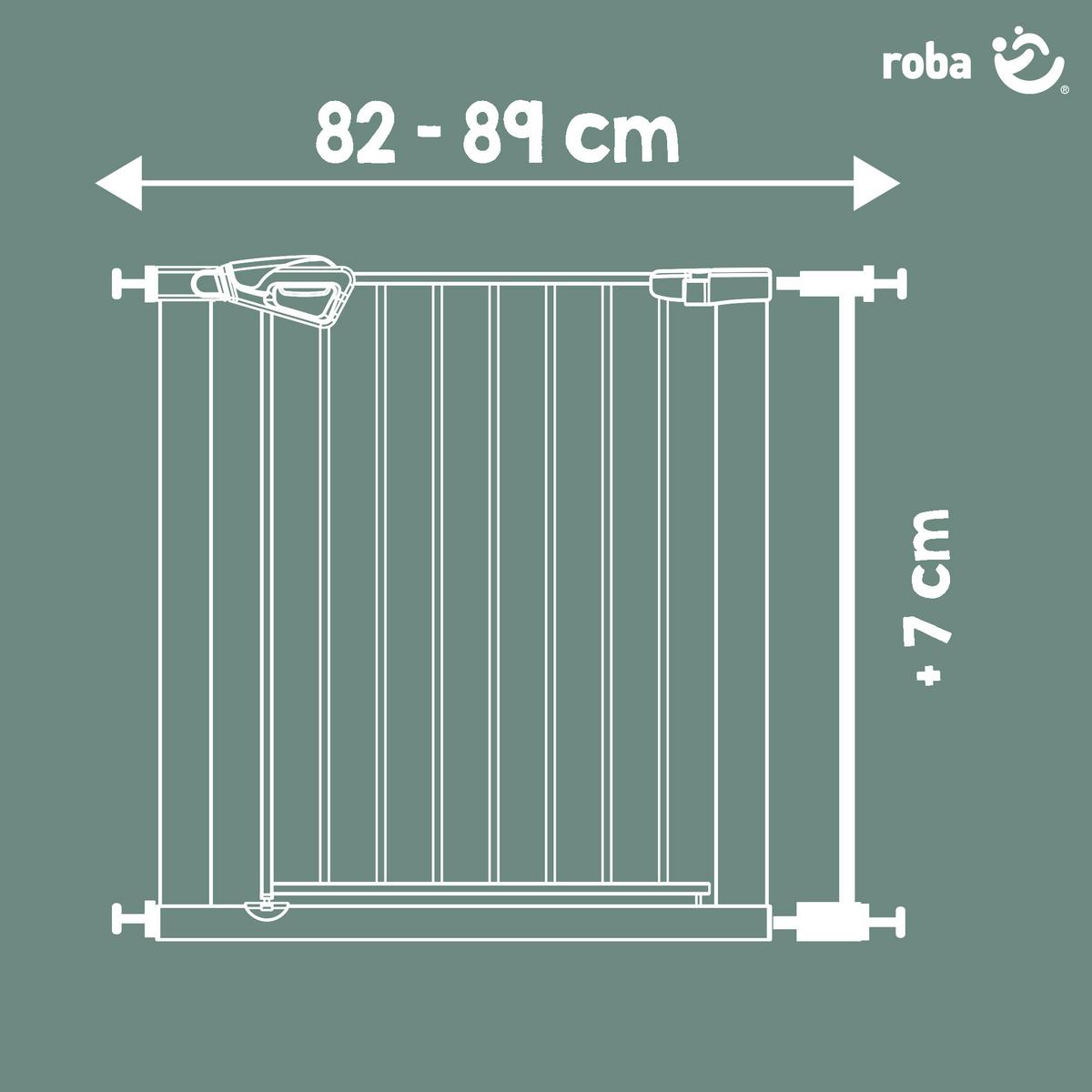 SCHUTZGITTERVERLÄNGERGUNG easySafe+ 7 cm - Schwarz, Metall (10/2.7cm) - Roba