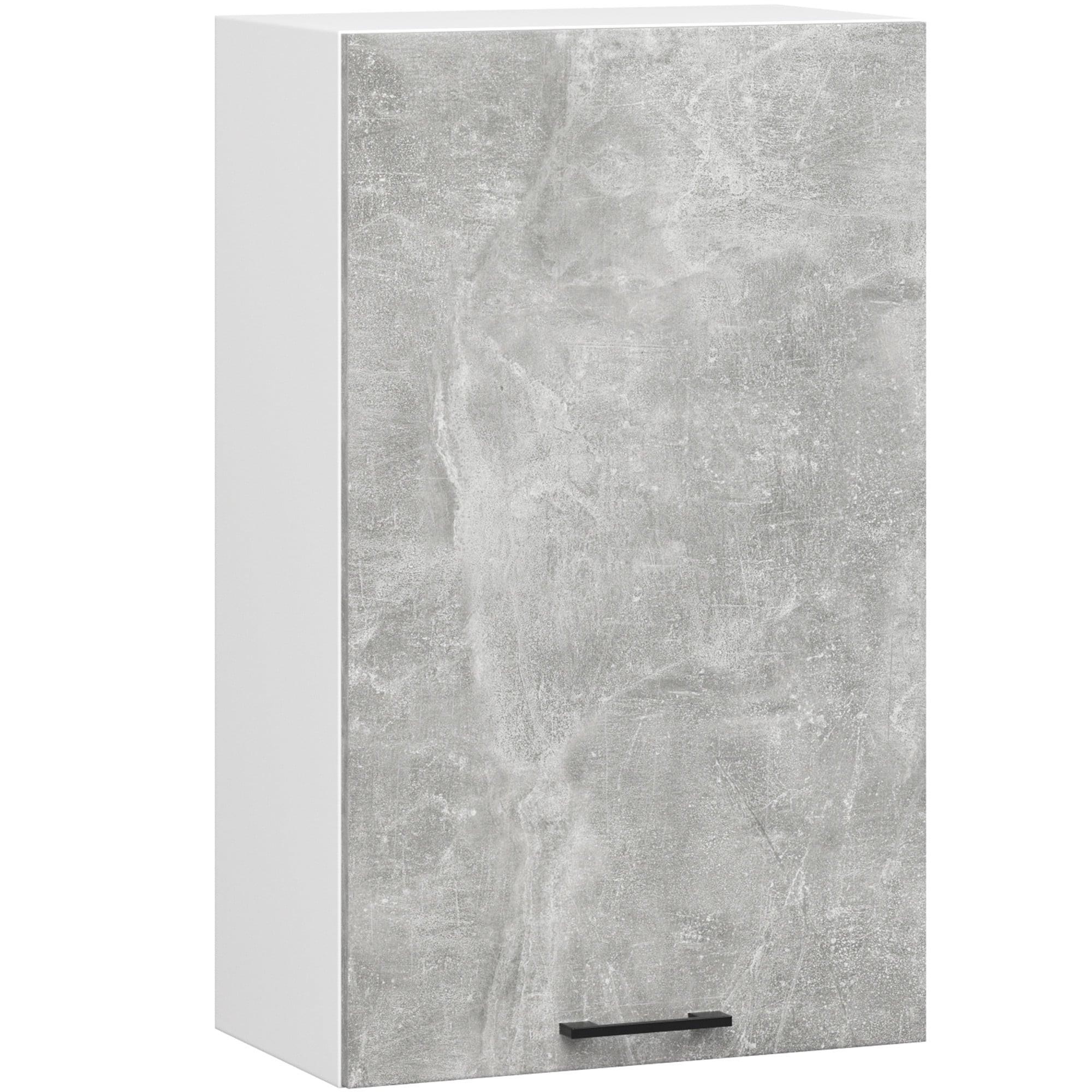 HÄNGESCHRANK Weiß, Beton 72/50/30 - Hellgrau/Weiß, Holzwerkstoff (50/72/30cm) - RAUMHIRSCH FURNITURE
